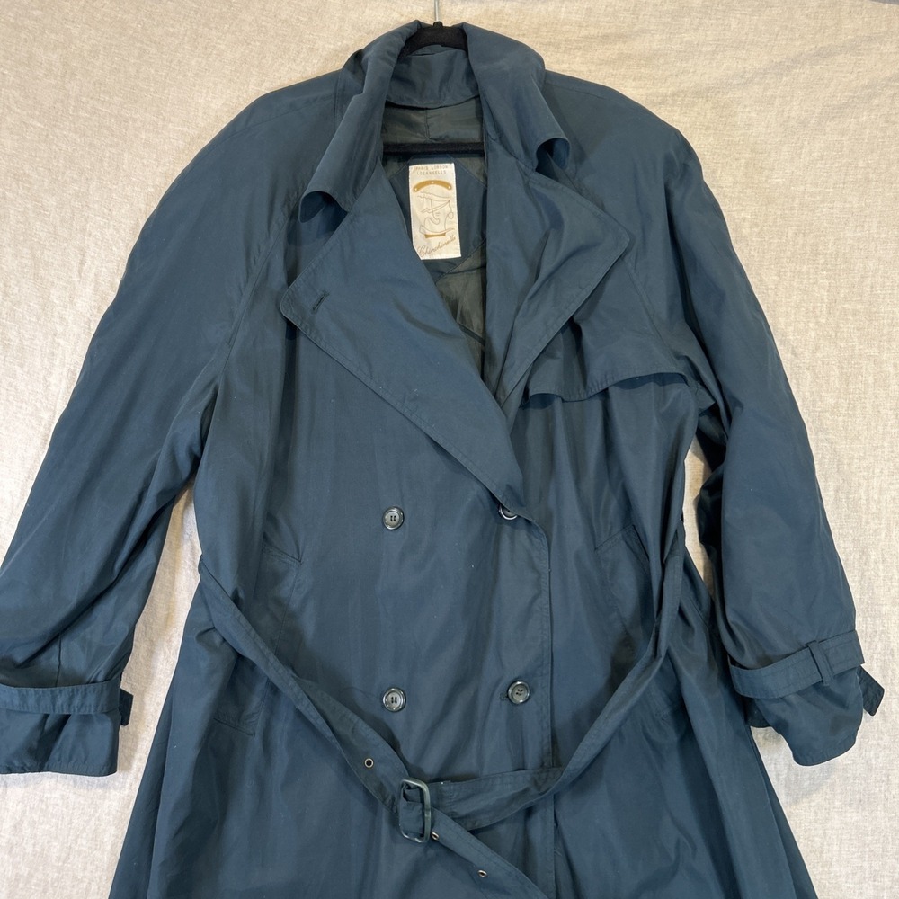 Vintage Chinchinella Original Rainmac Showerproof Trench Coat Green Large READ